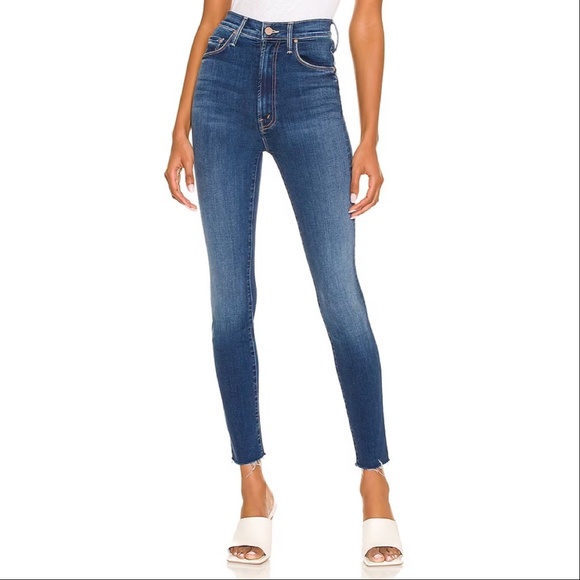 MOTHER Denim - MOTHER | Cotton Stretch High Waisted Rail Ankle Fray High Fidelity Skinny
